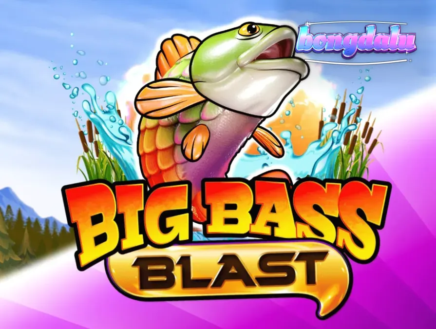 Giao diện trò chơi Big Bass Blast với phong cách câu cá tương lai